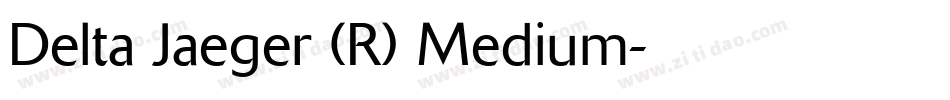 Delta Jaeger (R) Medium字体转换